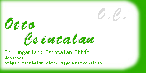 otto csintalan business card